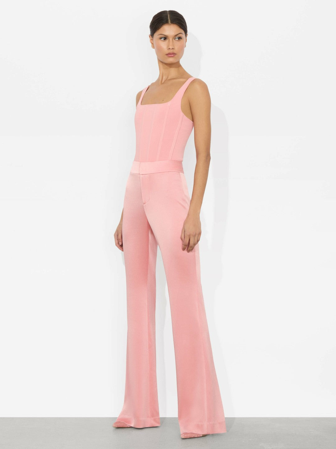 Deanna Bootcut Pant In Dusty Rose - Alice + Olivia Women