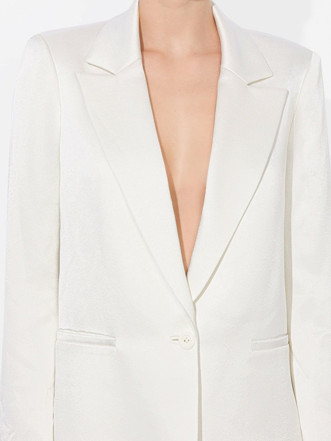 Denny Boyfriend Blazer In Off White - Alice + Olivia Women