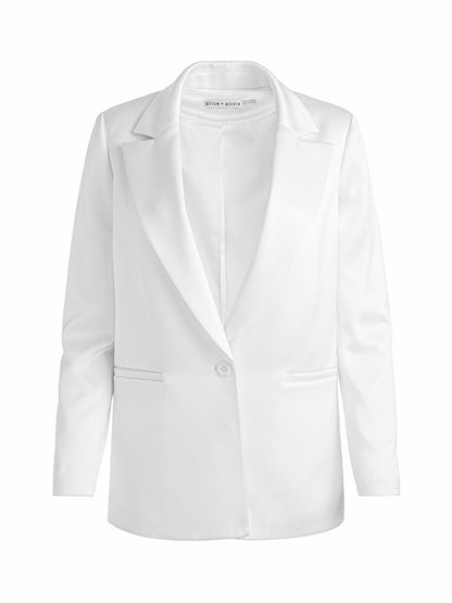 Denny Boyfriend Blazer In Off White - Alice + Olivia Women