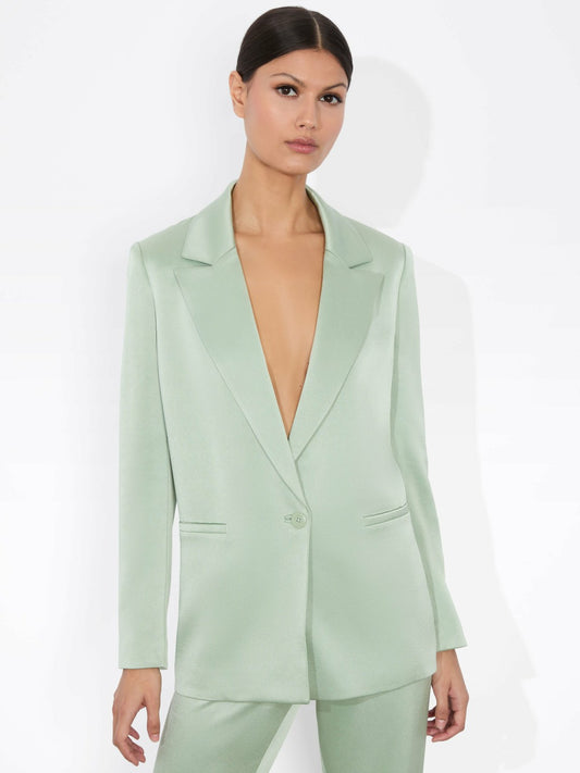 Denny Boyfriend Blazer In Sage - Alice + Olivia Women