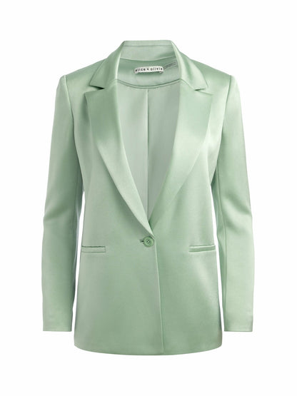 Denny Boyfriend Blazer In Sage - Alice + Olivia Women