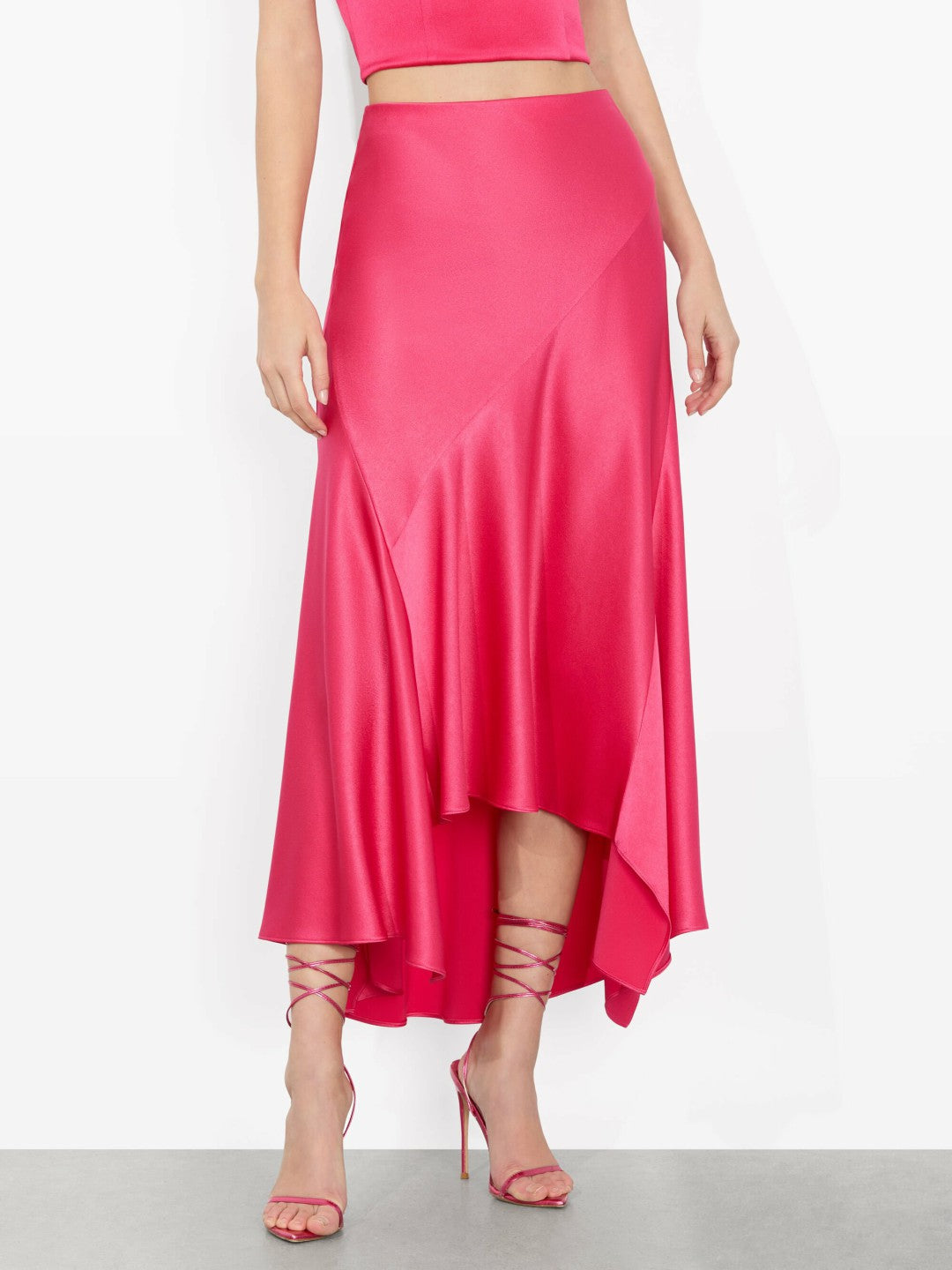 Rosa Midi Slip Skirt In Raspberry - Alice + Olivia Women