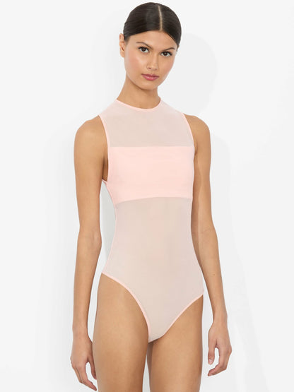 Bandeau Sleeveless Bodysuit In Pink Bloom - Alice + Olivia Women