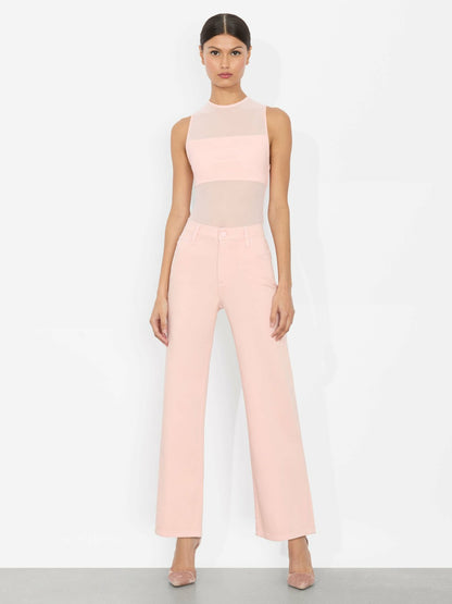 Bandeau Sleeveless Bodysuit In Pink Bloom - Alice + Olivia Women