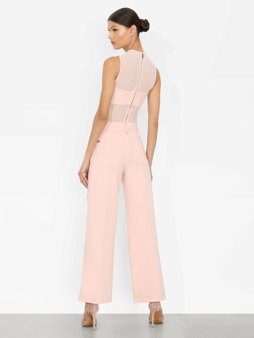 Bandeau Sleeveless Bodysuit In Pink Bloom - Alice + Olivia Women