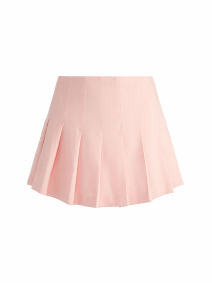 Carter Pleated Mini Skirt In Pink Bloom - Alice + Olivia Women