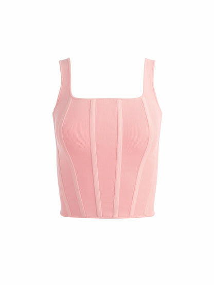 Sariah Corset Tank In Dusty Rose - Alice + Olivia Women