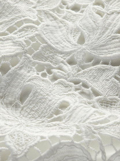 Danielle Lace Front Tank In Off White - Alice + Olivia Women