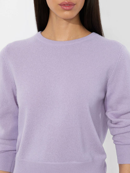 Carolann Cashmere Shrunken Pullover In Dark Lilac - Alice + Olivia Women