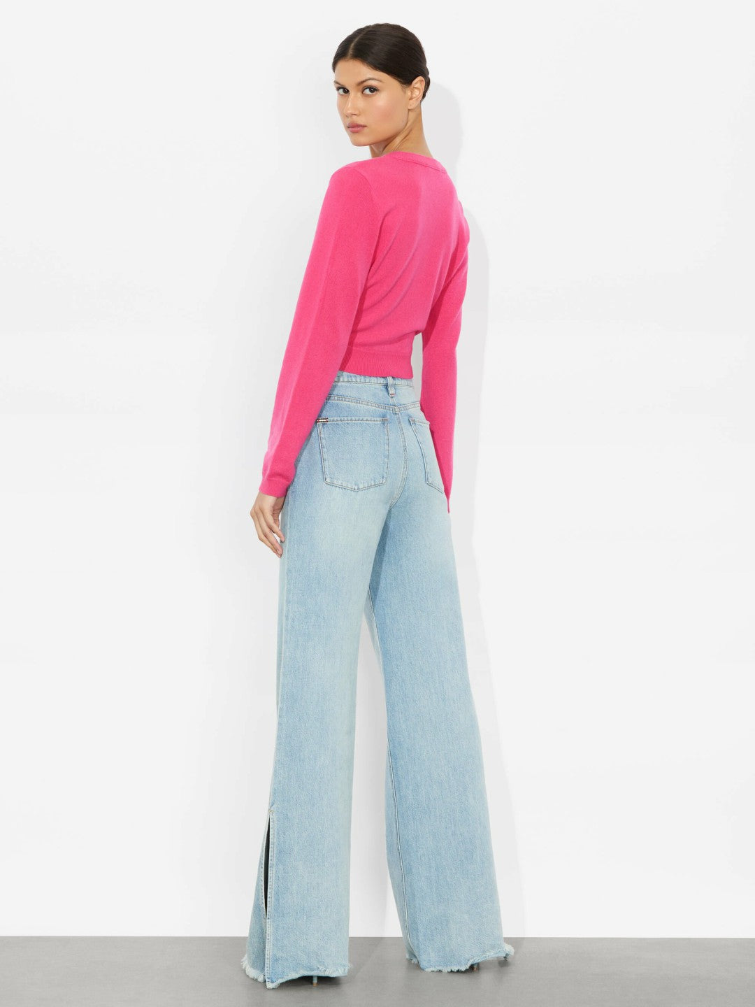 Dollie Cashmere Cardigan In Raspberry - Alice + Olivia Women