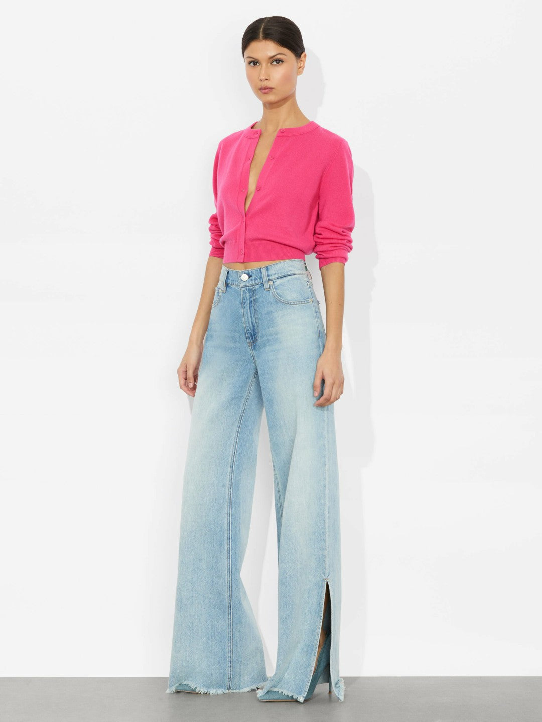Dollie Cashmere Cardigan In Raspberry - Alice + Olivia Women