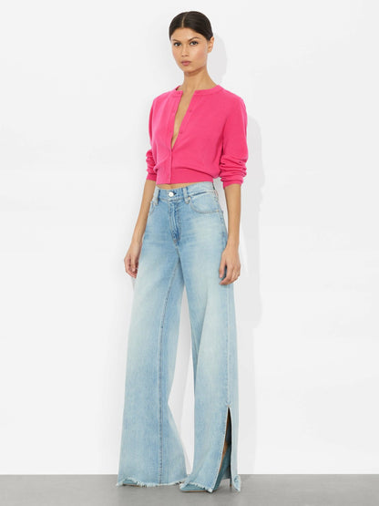 Dollie Cashmere Cardigan In Raspberry - Alice + Olivia Women