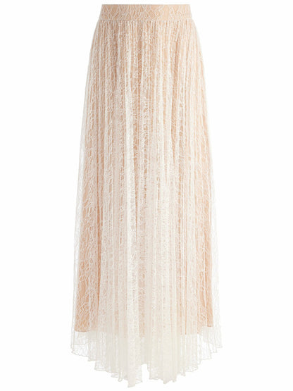 Katz Pleated Maxi Skirt In Off White - Alice + Olivia Women
