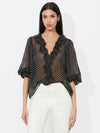 Black/Off White Polka Dot