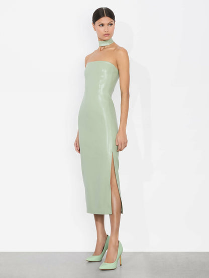 Georgie Vegan Midi Dress In Sage - Alice + Olivia Women