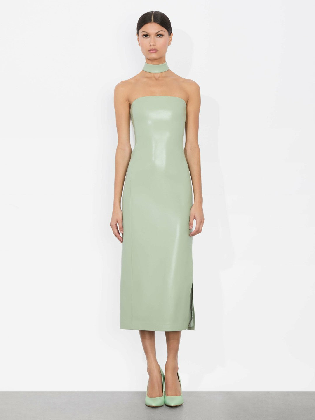 Georgie Vegan Midi Dress In Sage - Alice + Olivia Women