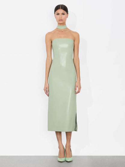 Georgie Vegan Midi Dress In Sage - Alice + Olivia Women