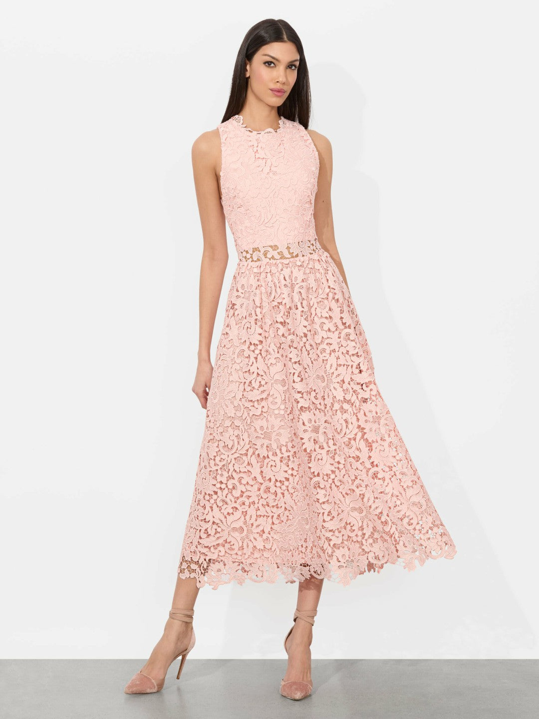 Babette Midi Dress In Pink Bloom - Alice + Olivia Women