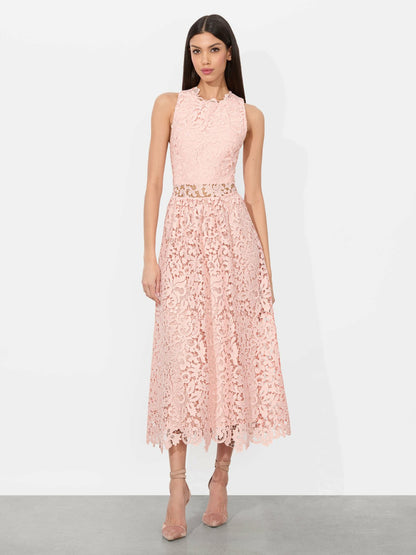 Babette Midi Dress In Pink Bloom - Alice + Olivia Women
