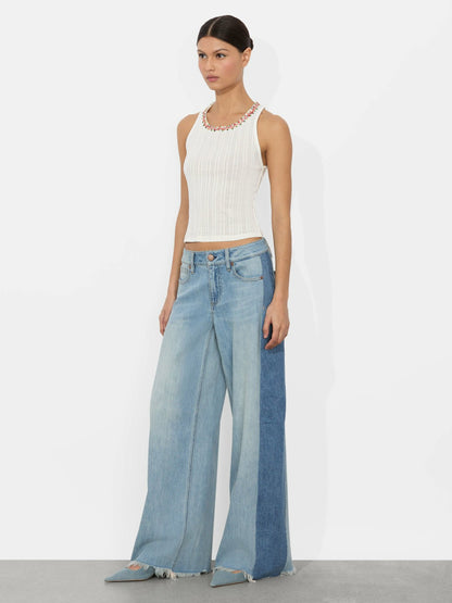 Allen Tank Top In Off White - Alice + Olivia Women