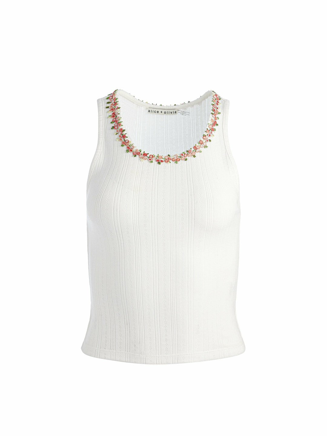 Allen Tank Top In Off White - Alice + Olivia Women