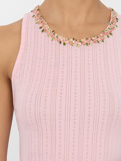 Allen Tank Top In Pink Bloom - Alice + Olivia Women