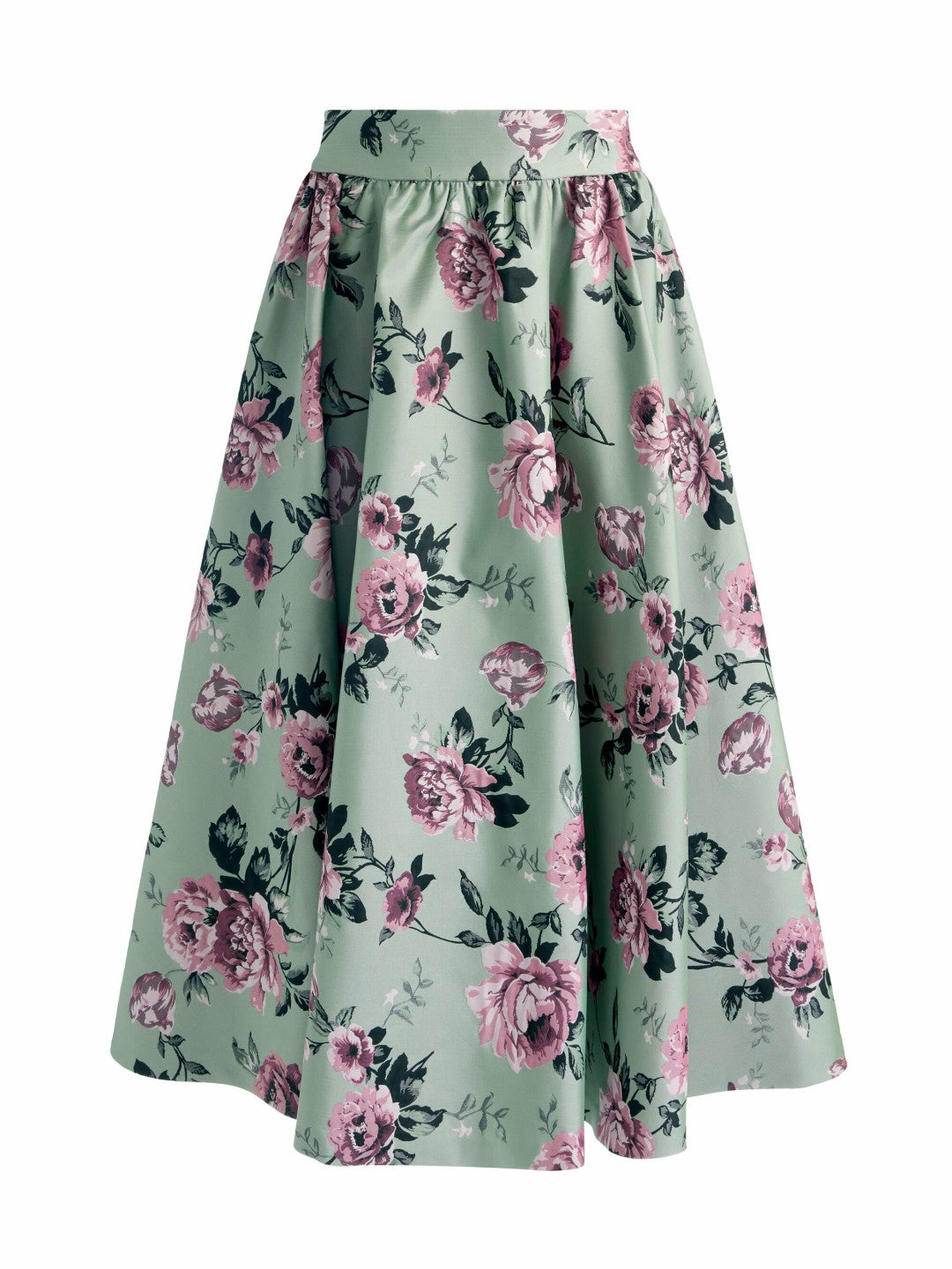 Nilda Voluminous Skirt In Sage Multi - Alice + Olivia Women
