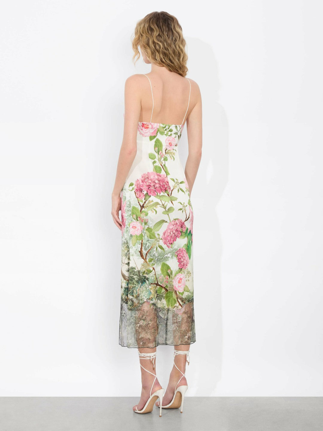 Julietta Cutaway Lace Slip Dress In Rose Whisper - Alice + Olivia Women