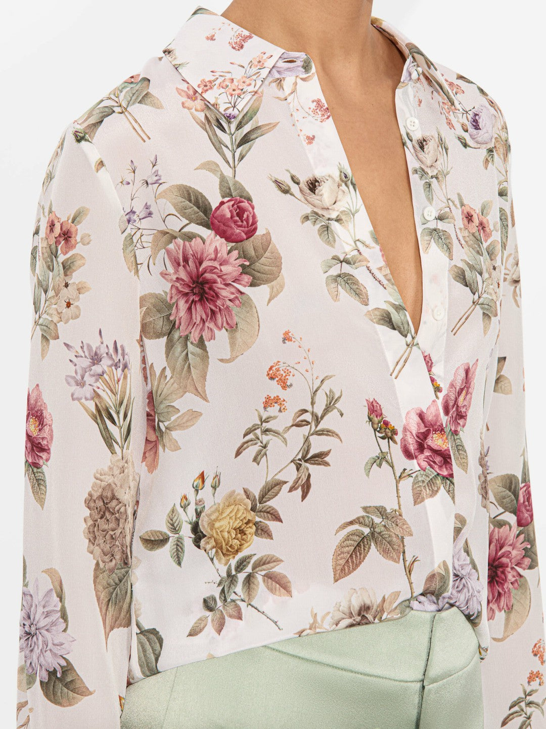 Willa Silk Blouse In Sweet Nothings - Alice + Olivia Women