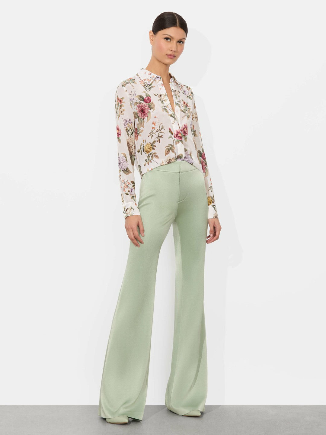 Willa Silk Blouse In Sweet Nothings - Alice + Olivia Women