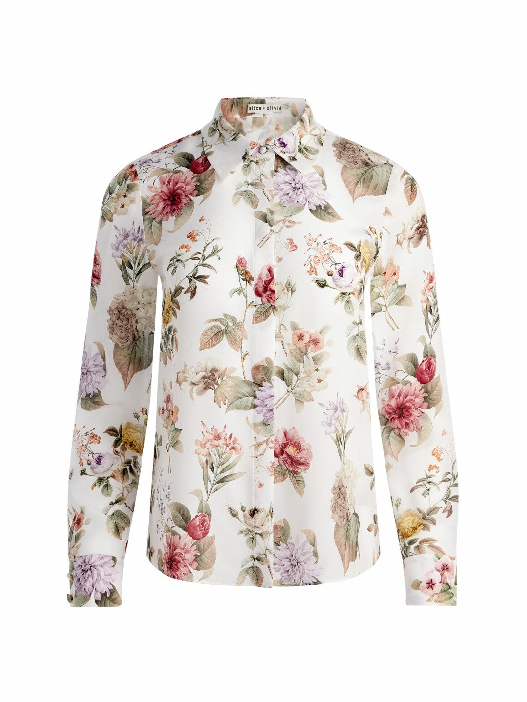 Willa Silk Blouse In Sweet Nothings - Alice + Olivia Women