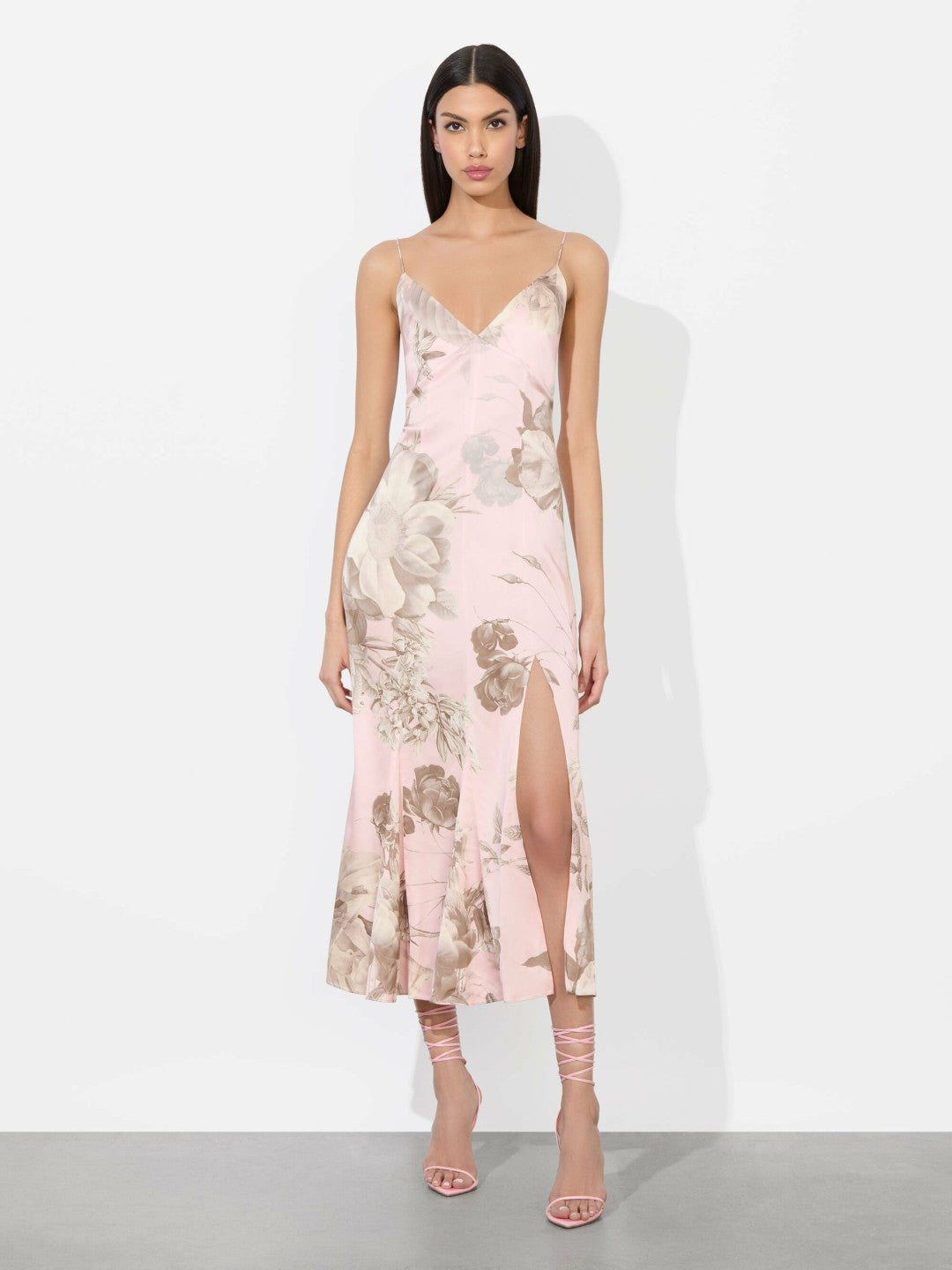 Julietta Midi Slip Dress In Meadow Large - Alice + Olivia Women