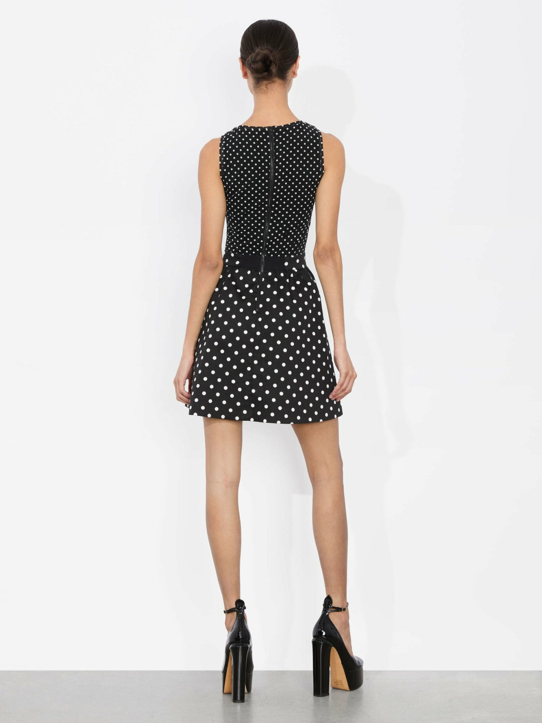Chara Mini Dress In Black/off White Polka Dot - Alice + Olivia Women