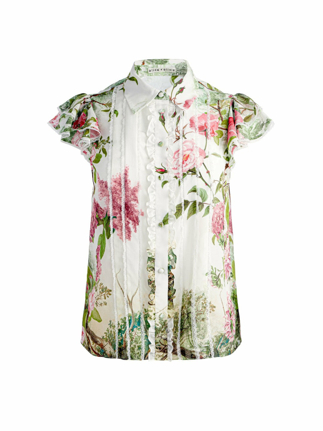 Minda Blouse In Rose Whisper - Alice + Olivia Women