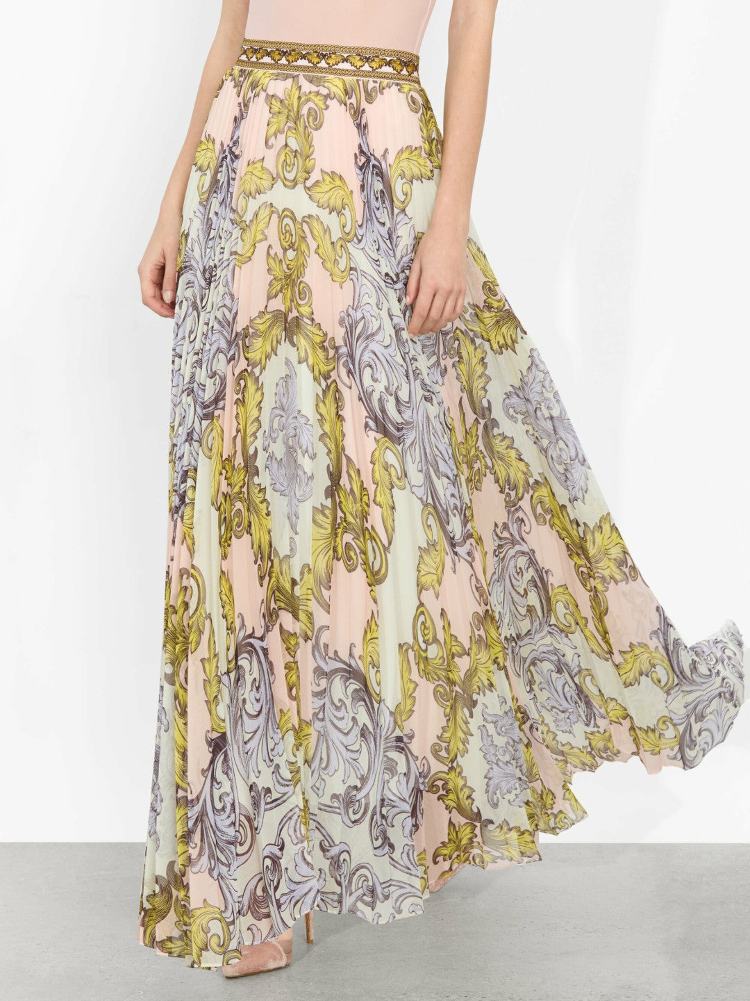 Katz Pleated Maxi Skirt In Day Dreamer - Alice + Olivia Women