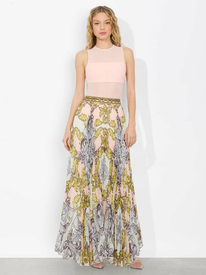 Katz Pleated Maxi Skirt In Day Dreamer - Alice + Olivia Women