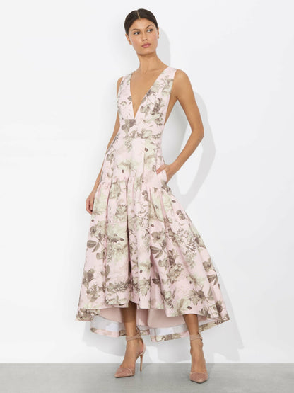 Lila Structured Midi Dress In Meadow - Alice + Olivia Women