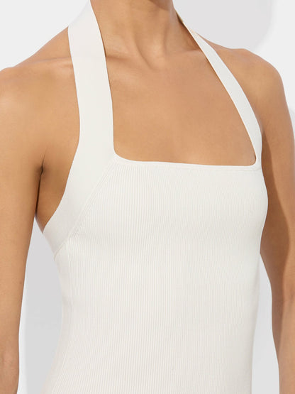 Celly Halter Tank In Soft White - Alice + Olivia Women