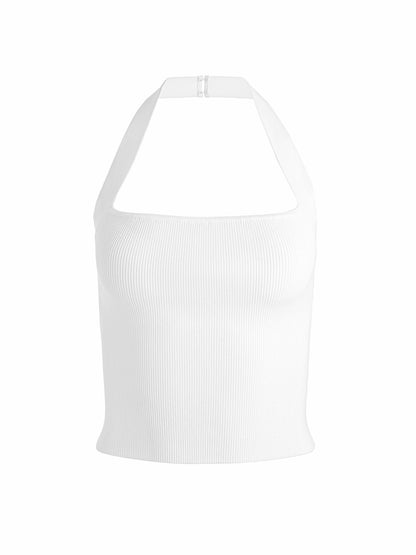 Celly Halter Tank In Soft White - Alice + Olivia Women