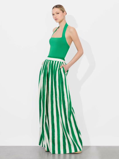 Celly Halter Tank In Light Emerald - Alice + Olivia Women