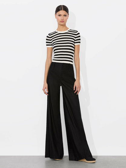 Ciara Pullover In Soft White/black - Alice + Olivia Women