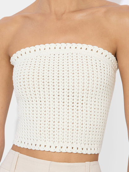 Alison Tube Top In Soft White - Alice + Olivia Women