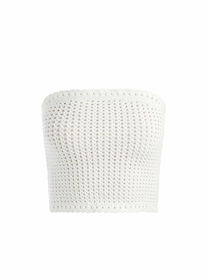 Alison Tube Top In Soft White - Alice + Olivia Women