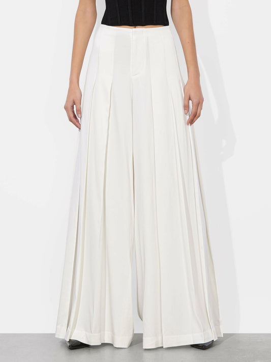 Ainslie Wide Leg Pant In Off White - Alice + Olivia Women