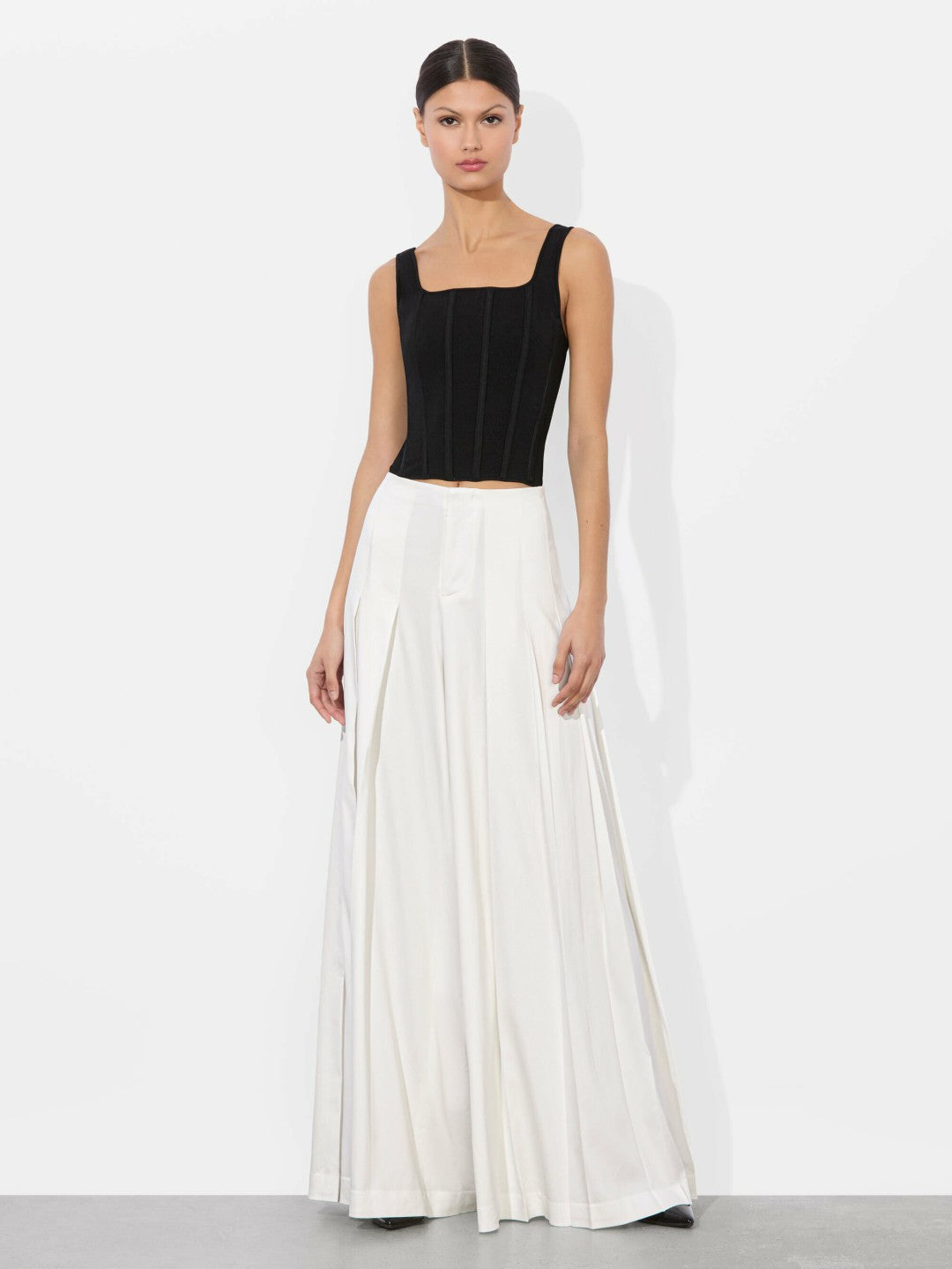 Ainslie Wide Leg Pant In Off White - Alice + Olivia Women