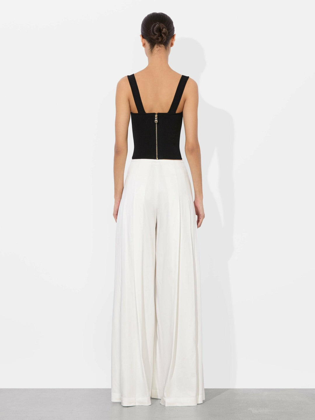 Ainslie Wide Leg Pant In Off White - Alice + Olivia Women