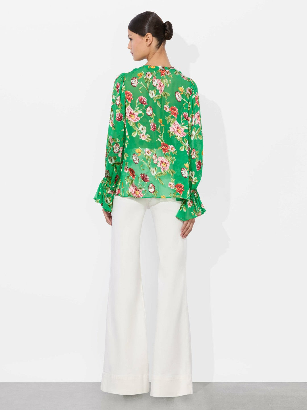 Moranne Blouse In Hamptons Floral Small - Alice + Olivia Women
