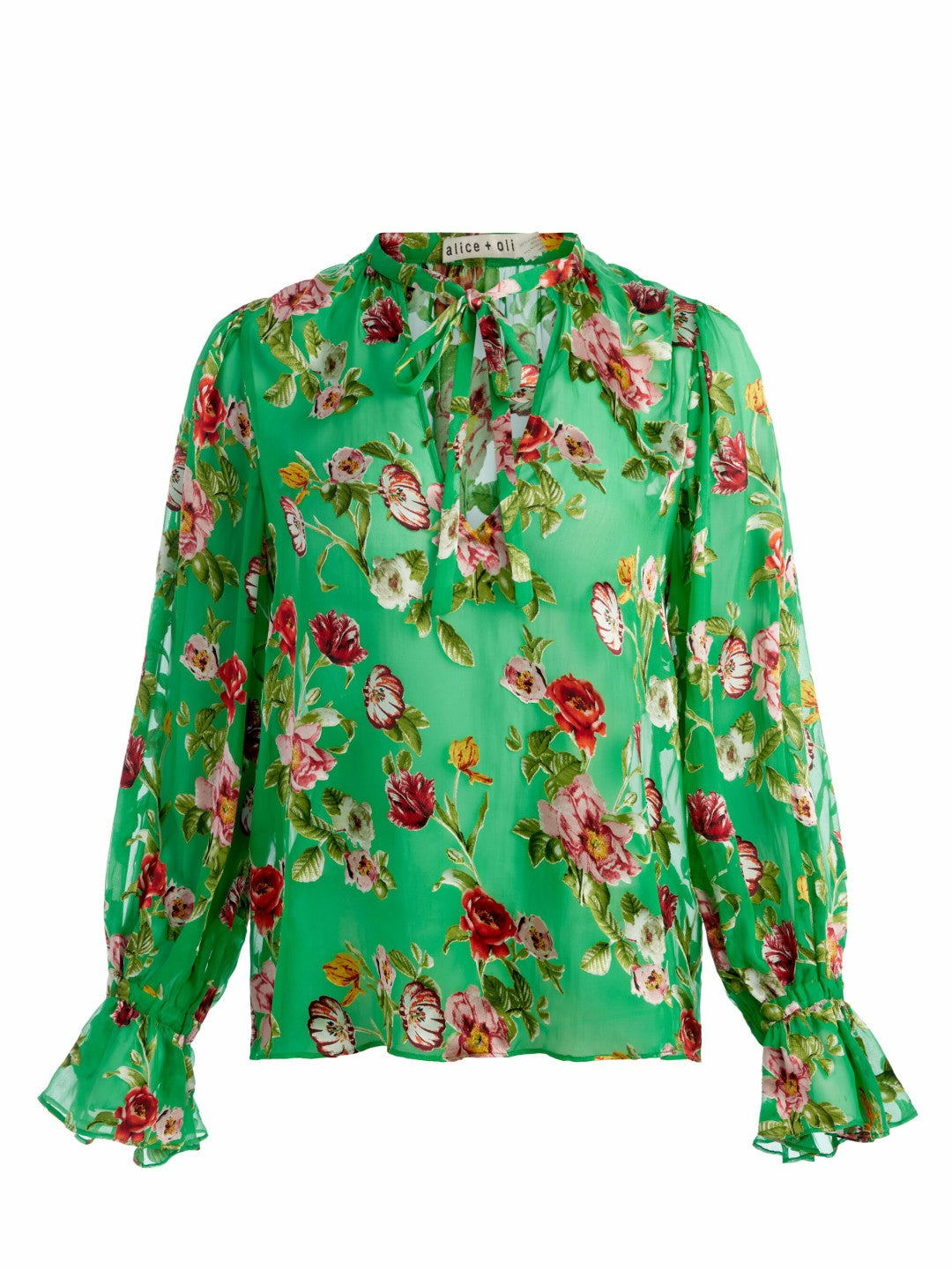 Moranne Blouse In Hamptons Floral Small - Alice + Olivia Women