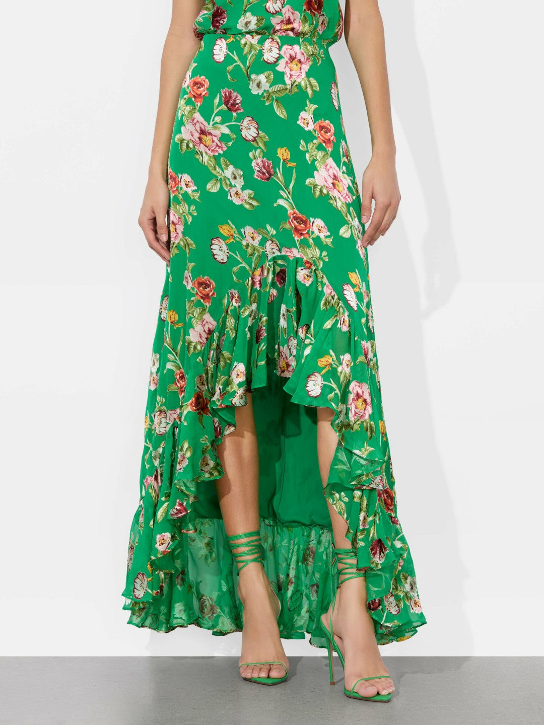 Soraya High Low Skirt In Hamptons Floral - Alice + Olivia Women