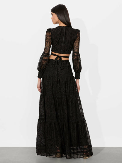 Patrica Tiered Dress In Black - Alice + Olivia Women
